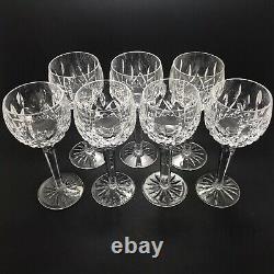 Vintage Waterford Lismore Balloon Wine Hocks Glasses Seven