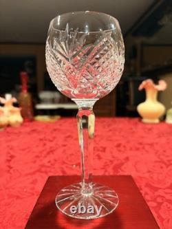 Vintage Waterford Lismore Crystal Balloon Wine Glasses 7 Signed Ex Cond 10pc