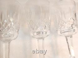 Vintage Waterford Lismore Crystal Claret Wine Glasses Set of 3