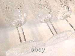 Vintage Waterford Lismore Crystal Claret Wine Glasses Set of 3