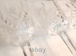 Vintage Waterford Lismore Crystal Claret Wine Glasses Set of 3