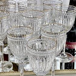 Vintage Waterford Marquise Hanover Gold Trim Glasses (circa 1991-2005)-Set of 12