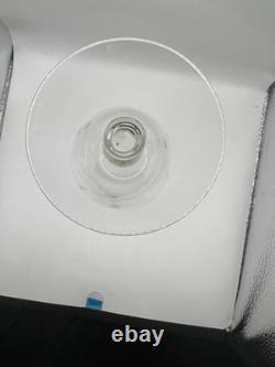 Vintage Wheat Etched Crystal Goblet Clear Stemmed Glass Frosted Etching Set If 4