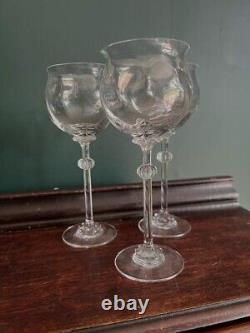 Vintage Wine Glass Set Riedel Crystal Blown Glass