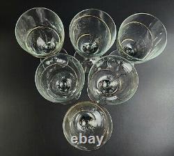 Vintage Wine Glasses CTB19 by CRATE & BARREL Set of 6 8 3/8 Tall