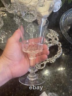 Vintage Wine Glasses Crystal Dolly Madison Set of 7 by Fostoria (1939-73)