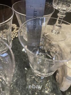 Vintage Wine Glasses Crystal Dolly Madison Set of 7 by Fostoria (1939-73)