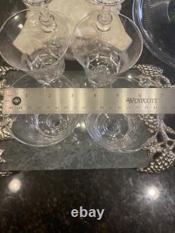 Vintage Wine Glasses Crystal Dolly Madison Set of 7 by Fostoria (1939-73)