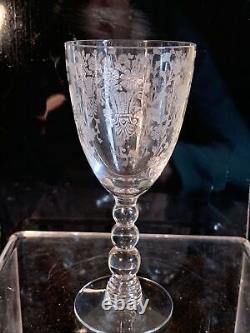 Vintage Wine Glasses, Duncan & Miller, First Love Pattern 1935-1955