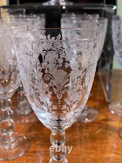 Vintage Wine Glasses, Duncan & Miller, First Love Pattern 1935-1955