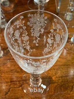 Vintage Wine Glasses, Duncan & Miller, First Love Pattern 1935-1955