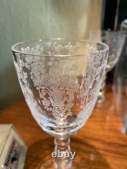 Vintage Wine Glasses, Duncan & Miller, First Love Pattern 1935-1955