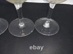 Vintage Wine Glasses Gold Rim Drinkware Set of 4 MCM Roty Gilding 6 7/8