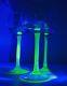 Vintage Wine Glasses Rummer Art Nouveau Uranium Glass Um 1900 Riesling