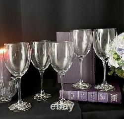 Vintage Wine Glasses Silver Plated Grape Decorated Foot 1997 Wine Goblets 5 Pc