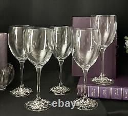 Vintage Wine Glasses Silver Plated Grape Decorated Foot 1997 Wine Goblets 5 Pc