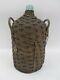 Vintage Wine Making 5 Gallon Glass Carboy Covered In Wicker Basket