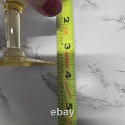 Vintage Yellow Topaz Etched Stemware Wine Glass Set of 11