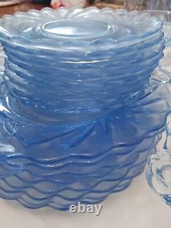 Vintage blue glassware