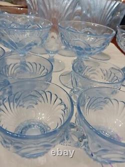 Vintage blue glassware