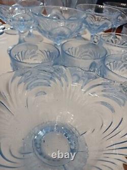 Vintage blue glassware