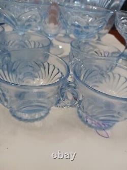 Vintage blue glassware