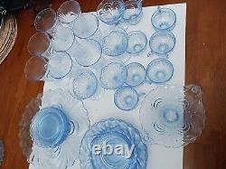 Vintage blue glassware