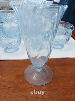 Vintage blue glassware