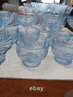 Vintage blue glassware