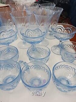 Vintage blue glassware