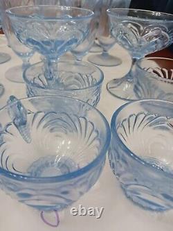 Vintage blue glassware
