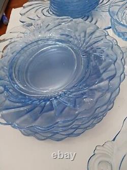 Vintage blue glassware