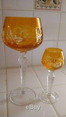 Vintage cut crystal wine glasses