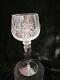 Vintage deep cut crystal long-stem wine glasses pinwheel design set of 8