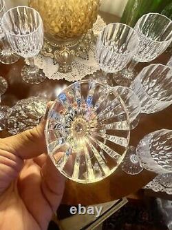 Vintage exquisite set of 12 Park Lane crystal wine & water glasses