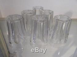 Vintage french crystal 6 wine goblets Baccarat Harcourt pattern 7cl 2,3Fl oz