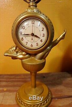 Vintage nude woman in wine glass with Clock Lamp Chapman Chicago