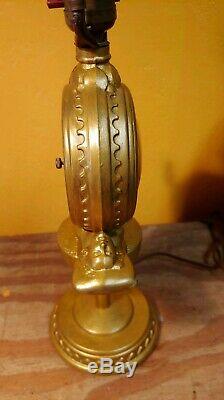 Vintage nude woman in wine glass with Clock Lamp Chapman Chicago