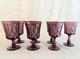 Vintage purple plum Noritake wine water goblets x7