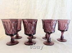 Vintage purple plum Noritake wine water goblets x7