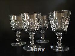 Vintage set of 4 BACCARAT France ARMAGNAC Wine Claret Goblet Glass Stems