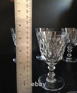 Vintage set of 4 BACCARAT France ARMAGNAC Wine Claret Goblet Glass Stems