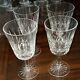 Vintage set of 4 Waterford Ireland Crystal LISMORE Water Wine Goblets 6 7/8 WOW