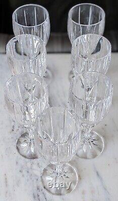 Vintage set of 6 / 7 Park Lane or Berkeley Mikasa Heavy Crystal Wine Glasses