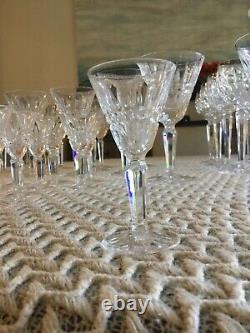 Vintage waterford crystal wine, water Sheri desert glasses Glenmore Cut