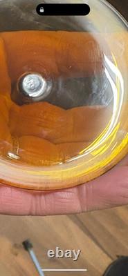 Vintage wine glasses set of 4 amber