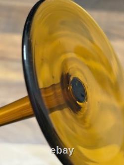 Vintage wine glasses set of 4 amber