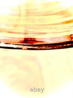 Vintage wine glasses set of 4 amber