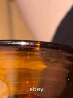 Vintage wine glasses set of 4 amber