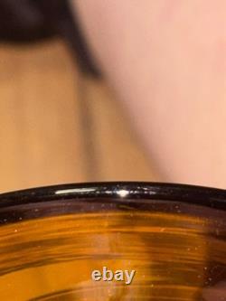 Vintage wine glasses set of 4 amber